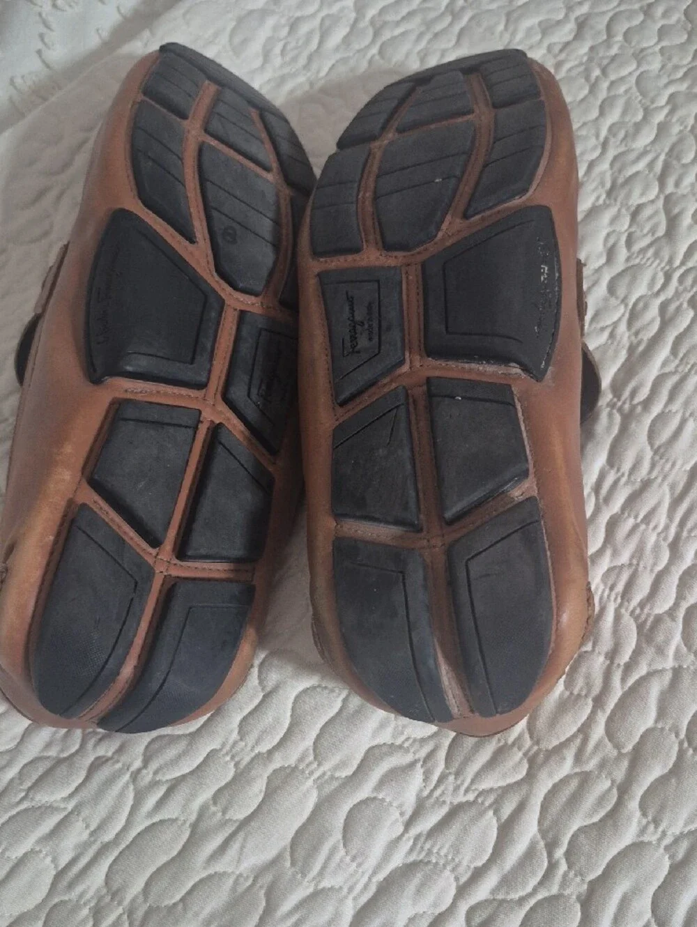 Salvatore Ferragamo Tan Leather Bit-Trim Loafers Size 11.